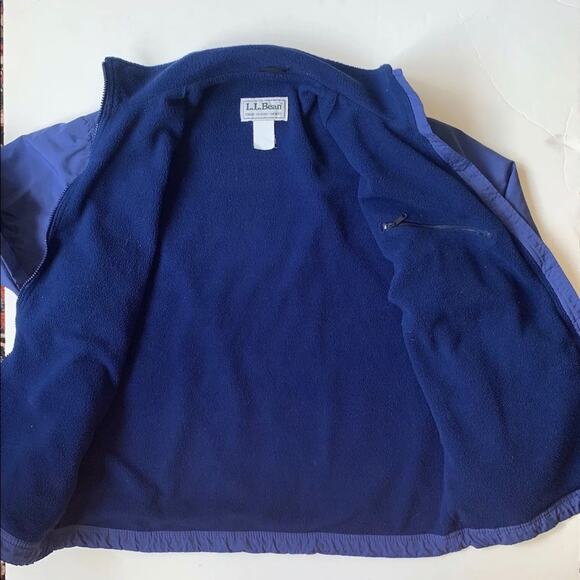 L.L. Bean Three-Season Jacket Navy Blue Zip Front - Picture 4 of 8
